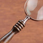 1PCS Vintage Ebony Handle Handheld Metal Magnifier Classical Nostalgic Gift Box