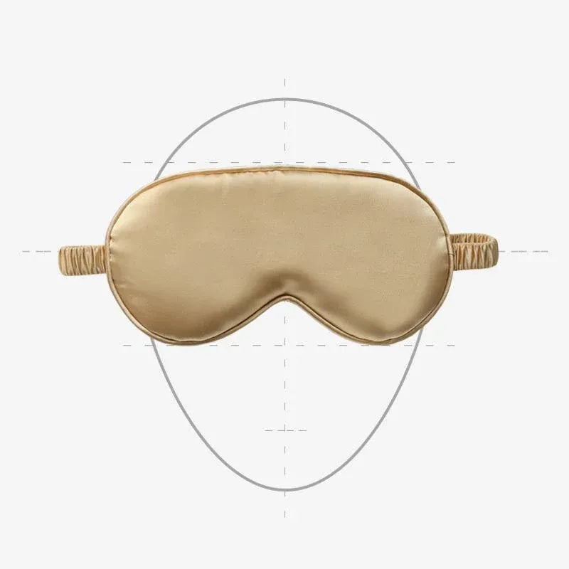 Pure Soft Silk EyeShade Blindfold Sleep Eye Mask Cover Light Shade Travel Relax - Navy