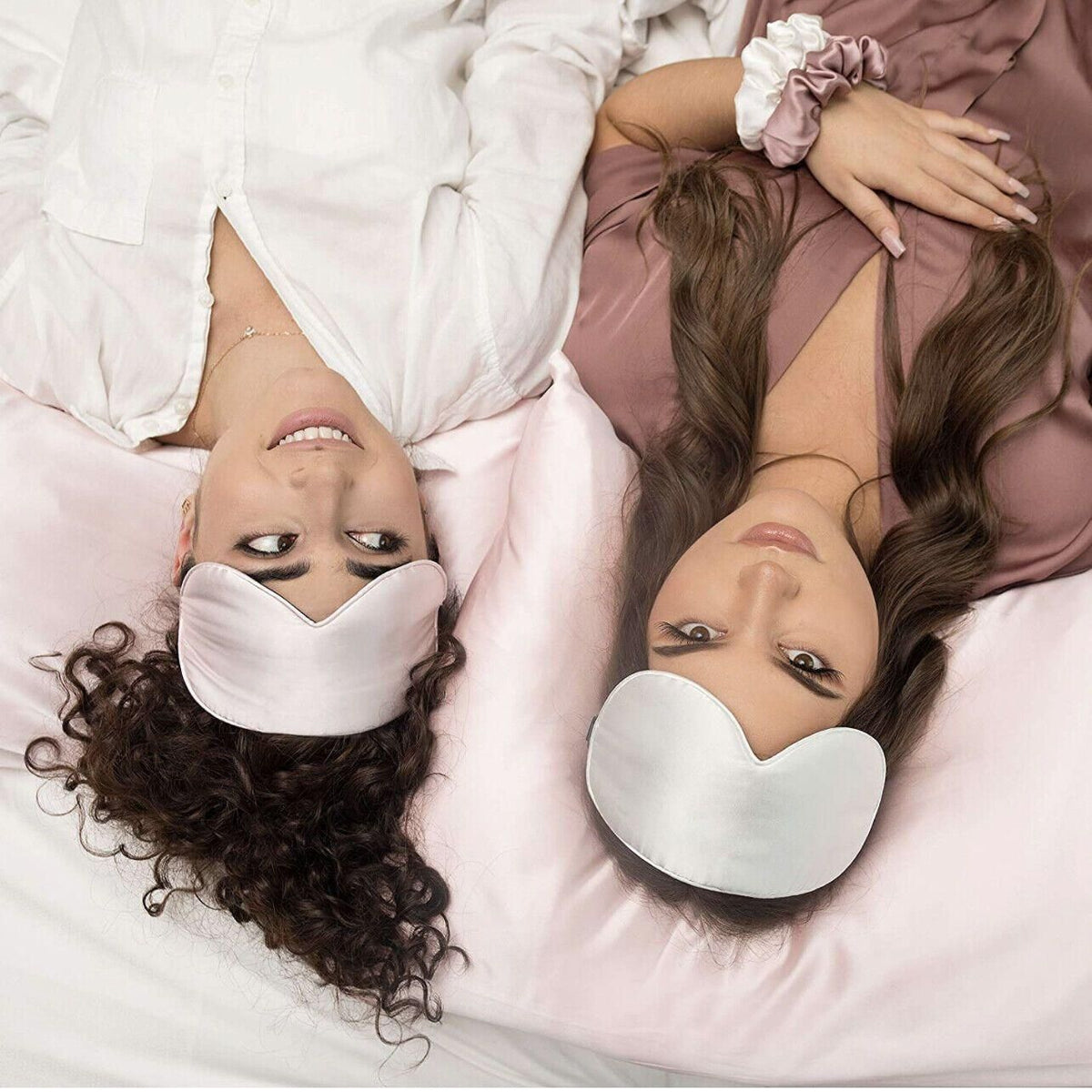 Pure Soft Silk EyeShade Blindfold Sleep Eye Mask Cover Light Shade Travel Relax - Navy
