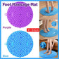 37/55cm Soft Silicone Circular Foot Mat with Textured Surface - Blue-37cm