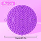 37/55cm Soft Silicone Circular Foot Mat with Textured Surface - Blue-37cm