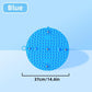 37/55cm Soft Silicone Circular Foot Mat with Textured Surface - Blue-37cm