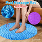 37/55cm Soft Silicone Circular Foot Mat with Textured Surface - Blue-37cm