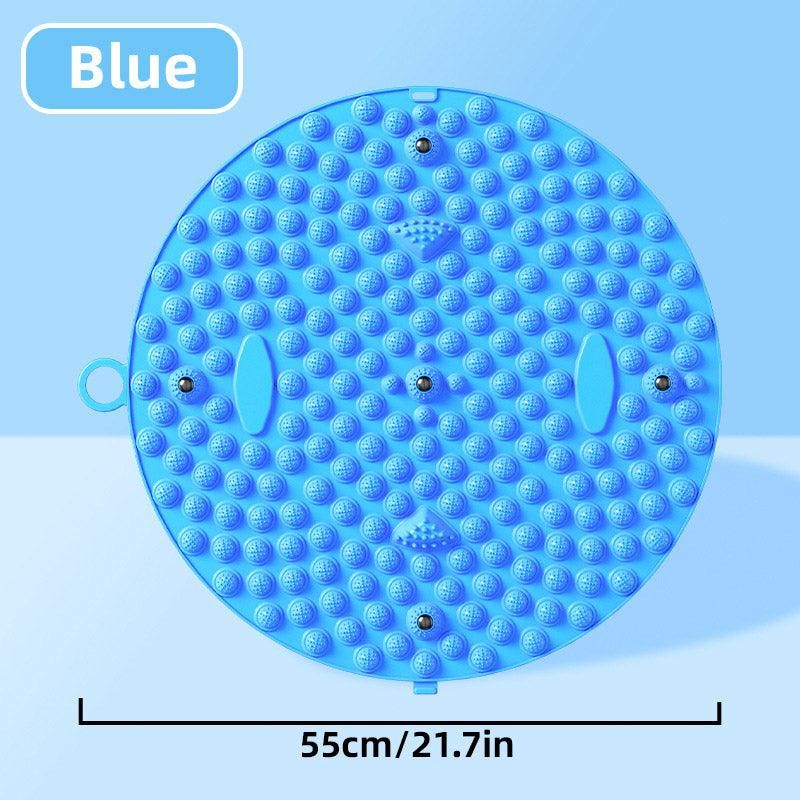 37/55cm Soft Silicone Circular Foot Mat with Textured Surface - Purple-37cm