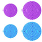 37/55cm Soft Silicone Circular Foot Mat with Textured Surface - Blue-55cm