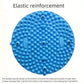 37/55cm Soft Silicone Circular Foot Mat with Textured Surface - Blue-55cm