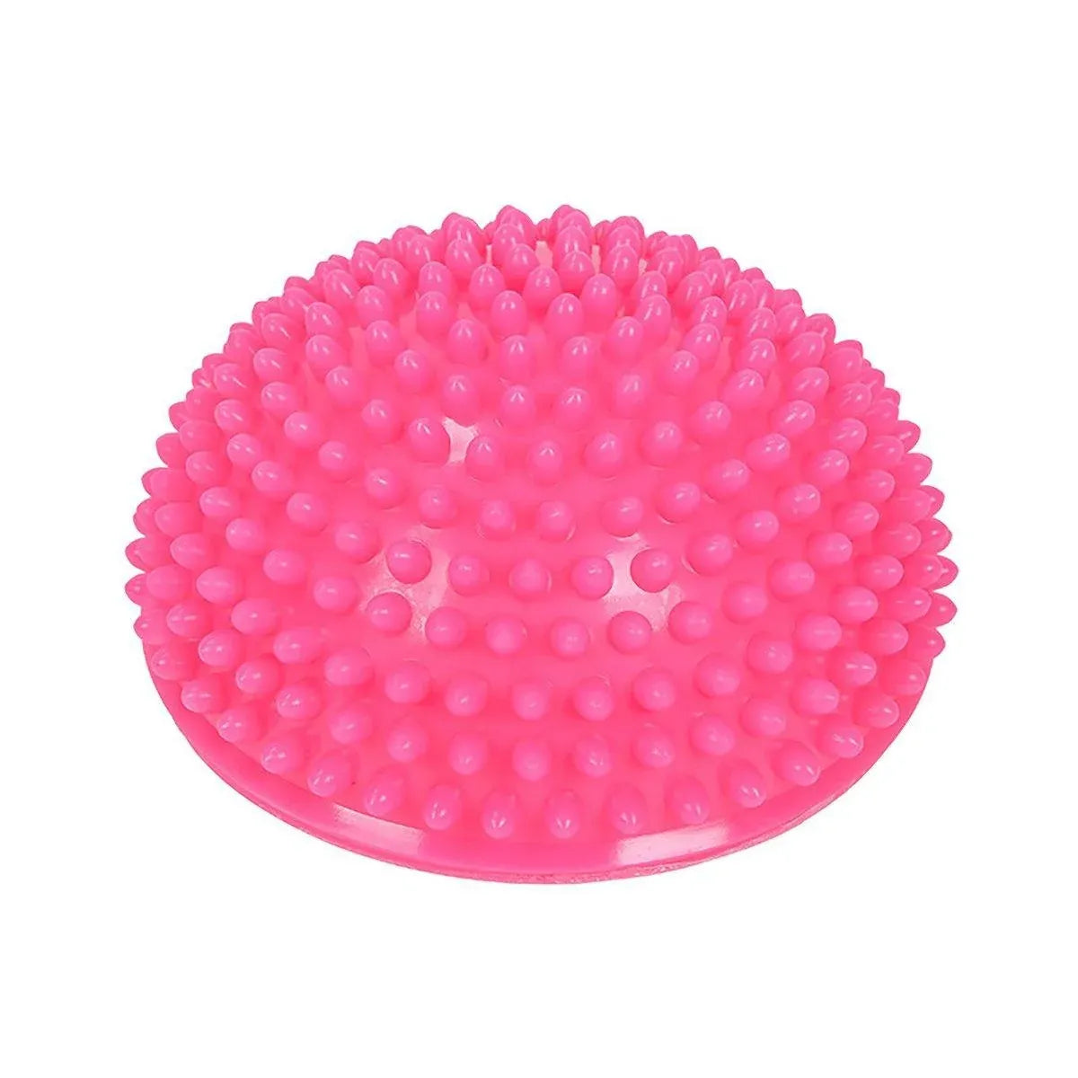 Spiky Massage Ball PVC Half Round Yoga Exercise Foot Hand Cushion - Pink