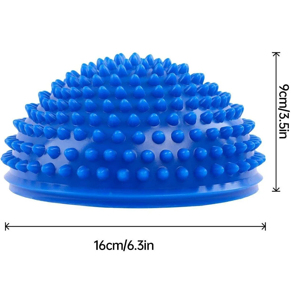 Spiky Massage Ball PVC Half Round Yoga Exercise Foot Hand Cushion - Yellow