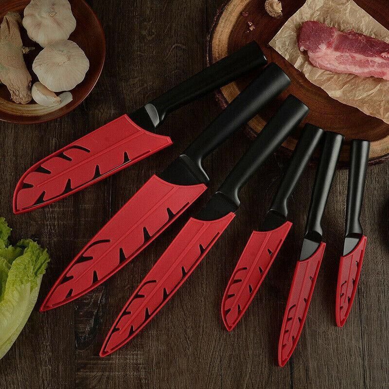 Plastic Knife Sheath Edge Guard Cover Scabbard Slicing Blade Red Protector Chef - Meat Scabbard-8in