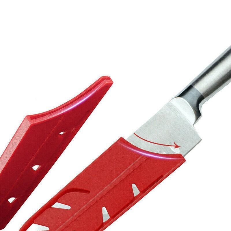 Plastic Knife Sheath Edge Guard Cover Scabbard Slicing Blade Red Protector Chef - Meat Scabbard-8in