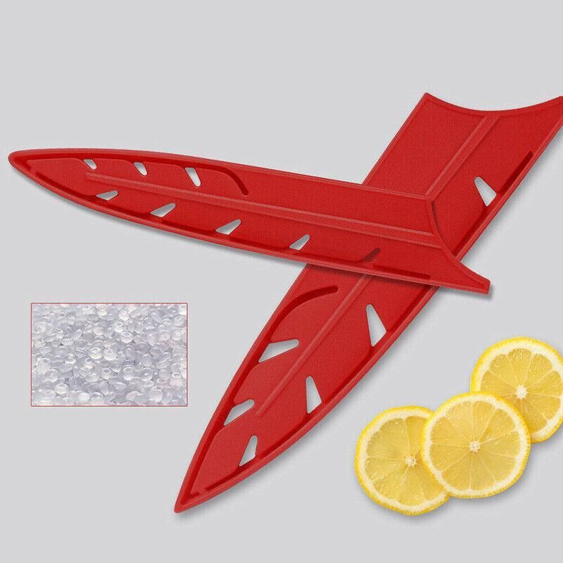 Plastic Knife Sheath Edge Guard Cover Scabbard Slicing Blade Red Protector Chef - Meat Scabbard-8in