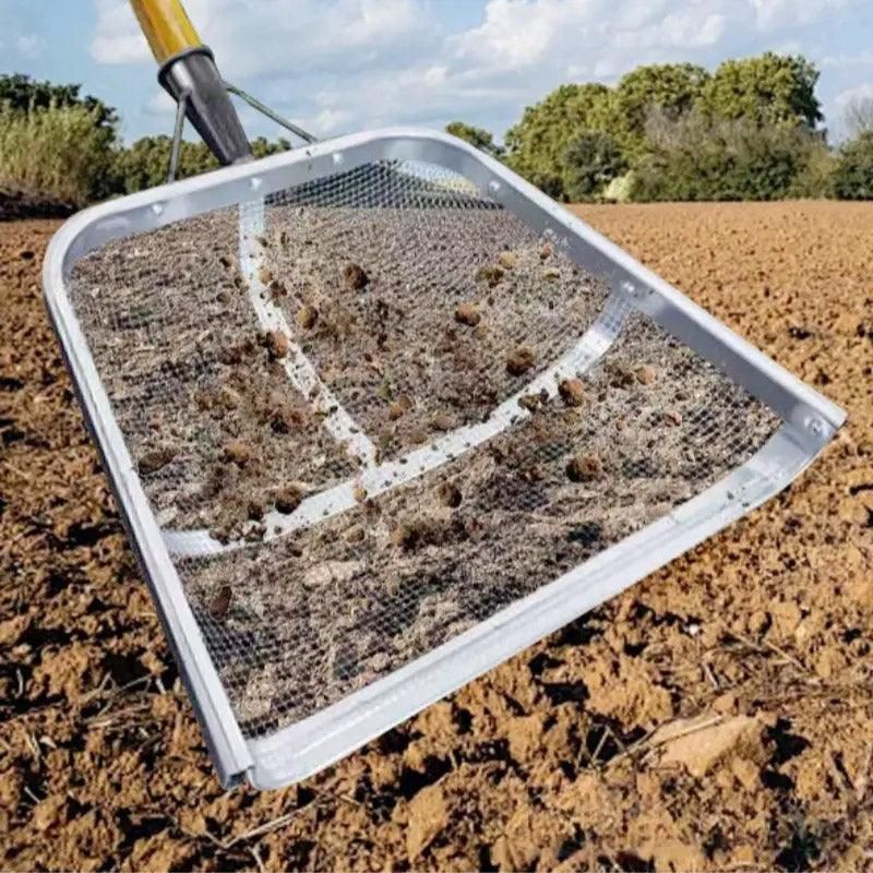 Stainless Steel Soil Sifter Drain Shovel Gardening Mesh Screen Filter Durable - 60MM
