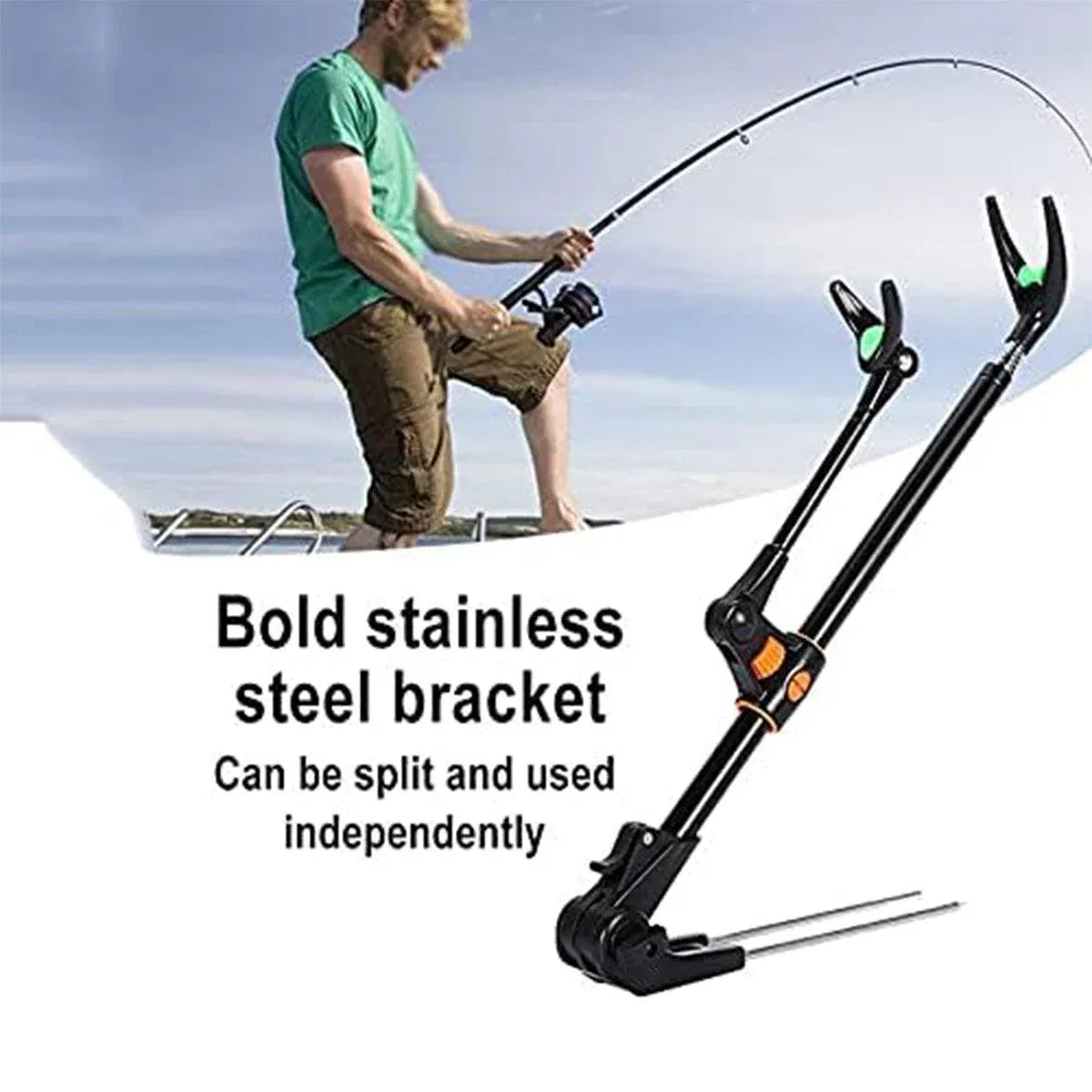Bracket Fishing Rod Holder Multi Functional Rod Stand for Fishing and Outdoors - Blue-170cm