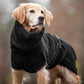 Dog Puppy Hoodies Jacket Solid Coat Pet Winter Soft Warm Clothes S-5XL Black - XL