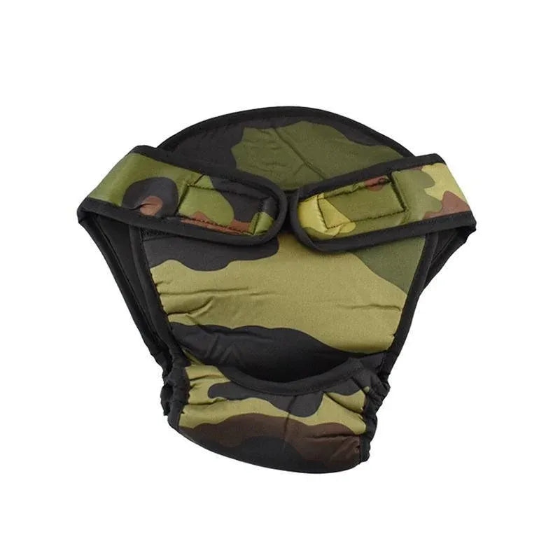Washable Female Pet Dog Cat Nappy Diaper Physiological Pants Panties Underwear Camouflage - XXL