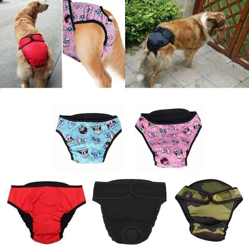 Washable Female Pet Dog Cat Nappy Diaper Physiological Pants Panties Underwear Camouflage - XXL