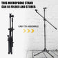 Foldable Adjustable Microphone Tripod Stand Durable NonSlip Stage Studio Karaoke