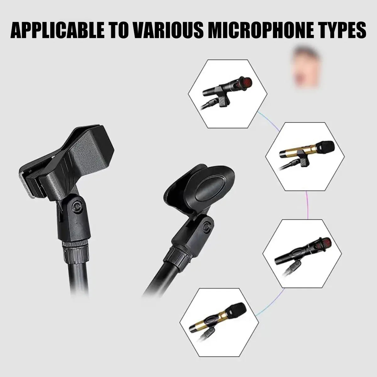 Foldable Adjustable Microphone Tripod Stand Durable NonSlip Stage Studio Karaoke