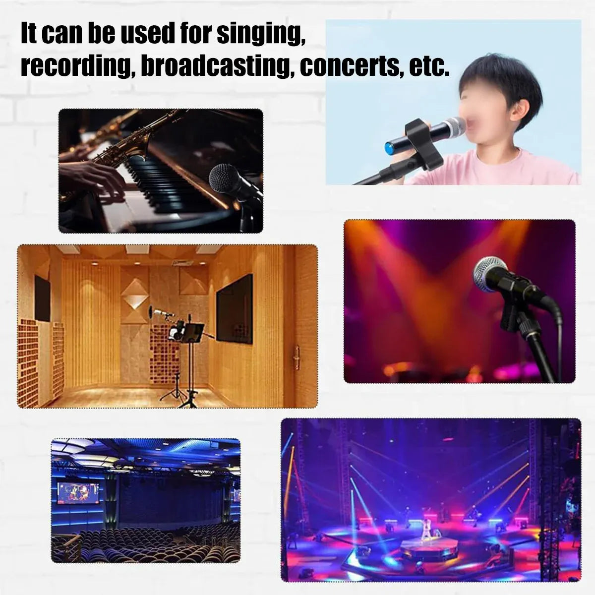 Foldable Adjustable Microphone Tripod Stand Durable NonSlip Stage Studio Karaoke