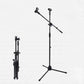 Foldable Adjustable Microphone Tripod Stand Durable NonSlip Stage Studio Karaoke