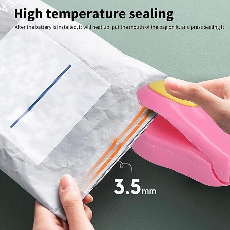 Handheld Mini Heat Sealer Poly Bag Sealing Machine Food Portable Plastic Small - White