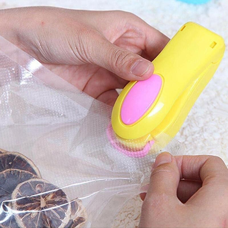 Handheld Mini Heat Sealer Poly Bag Sealing Machine Food Portable Plastic Small - White