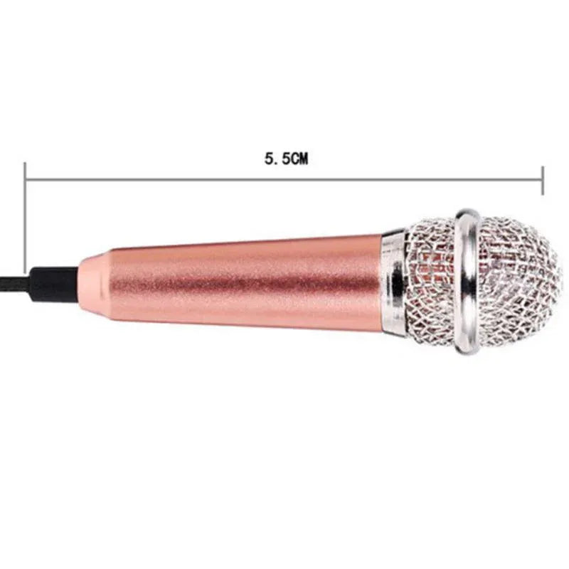 Mini Microphone Portable Vocal Instrument Mic for Mobile Phone Laptop Notebook - Blue