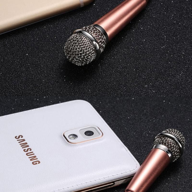 Mini Microphone Portable Vocal Instrument Mic for Mobile Phone Laptop Notebook - Blue