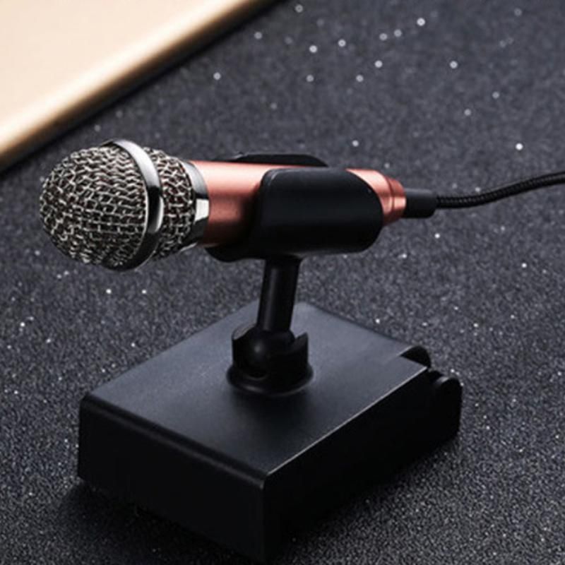 Mini Microphone Portable Vocal Instrument Mic for Mobile Phone Laptop Notebook - Blue