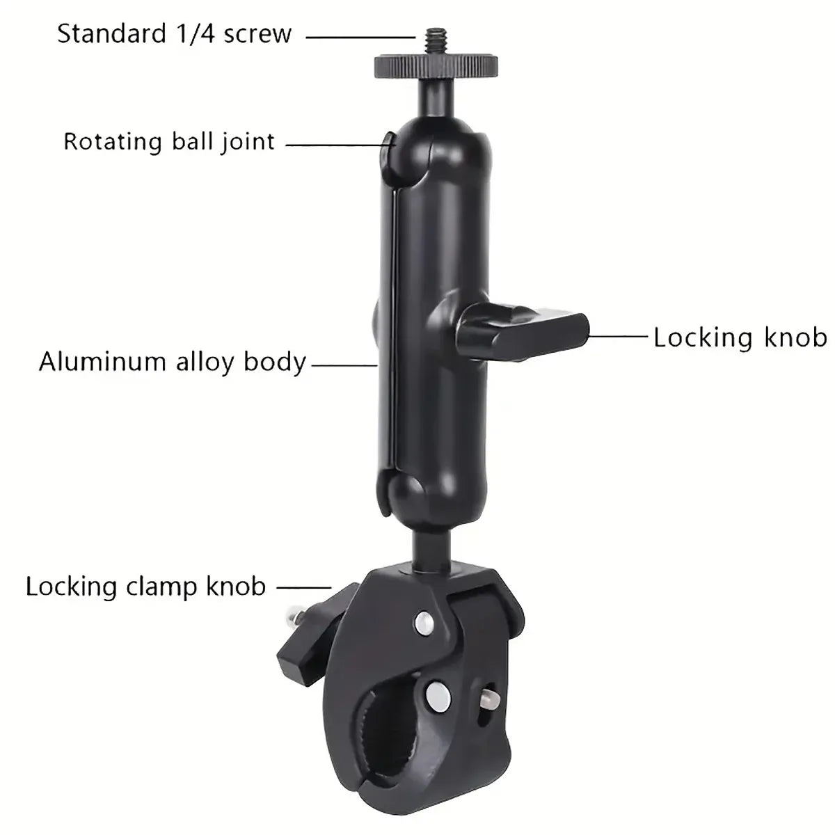 Motorcycle Phone Camera Mount Anti Shake for Bike Scooter Navigation Secure - M