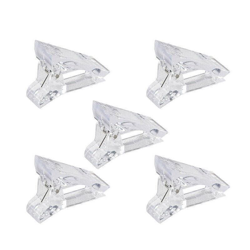 5-50Pcs Nail Tips Clip Clamps For Poly Gel Quick Building Extension Builder Tool - 5PCS