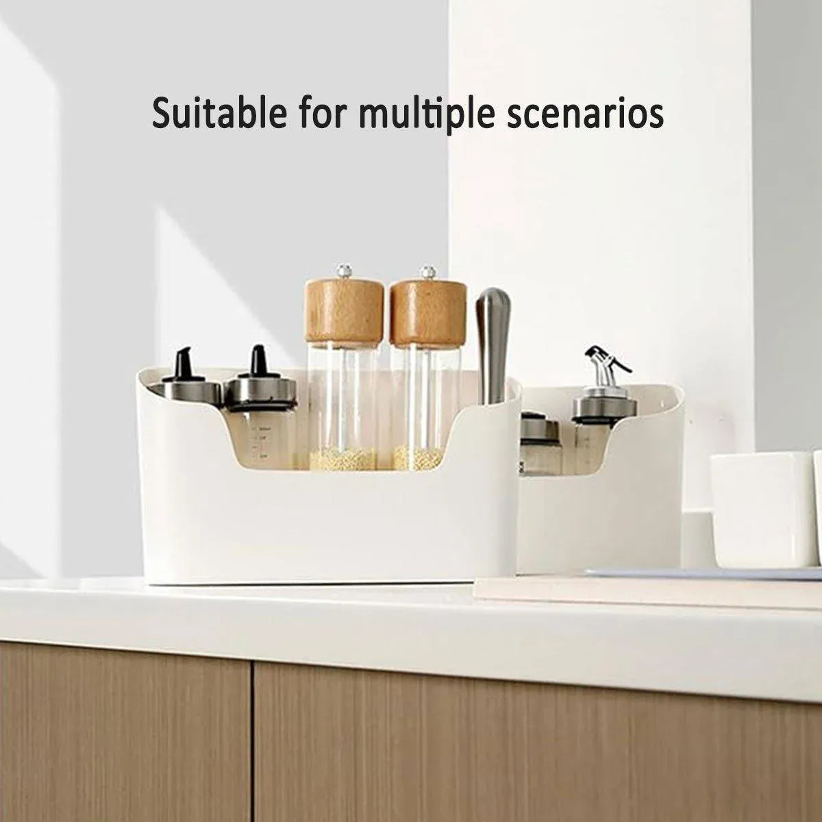 2PCS Wall Mounted Storage Rack Kitchen Bathroom Cabinet Door Sundries Holder