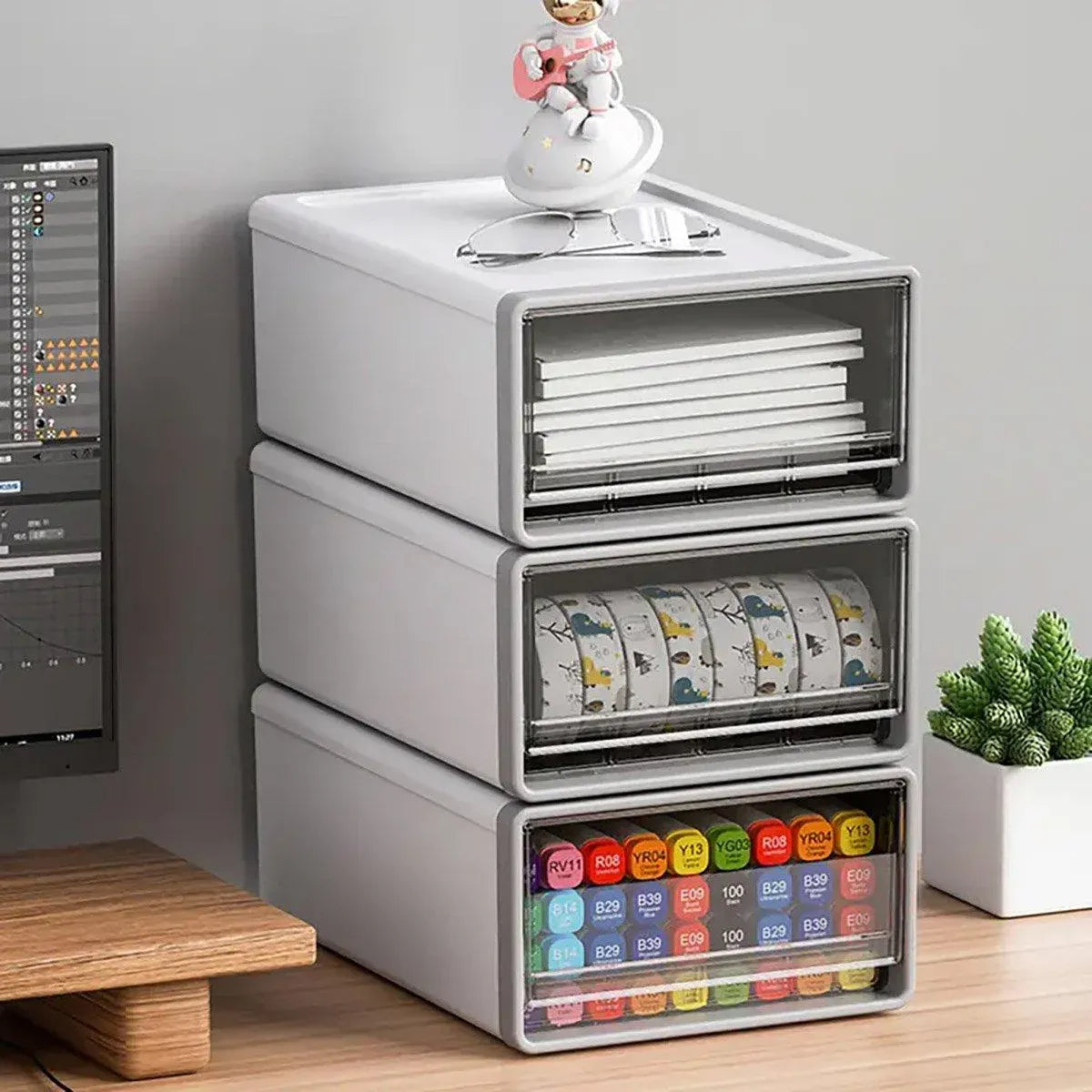 Desktop Stationery Organizer Storage Box for Office Supplies Desk Organization
