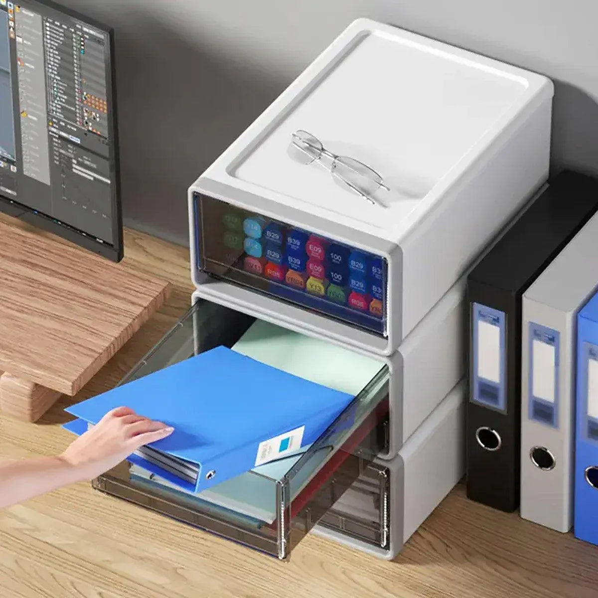 Desktop Stationery Organizer Storage Box for Office Supplies Desk Organization