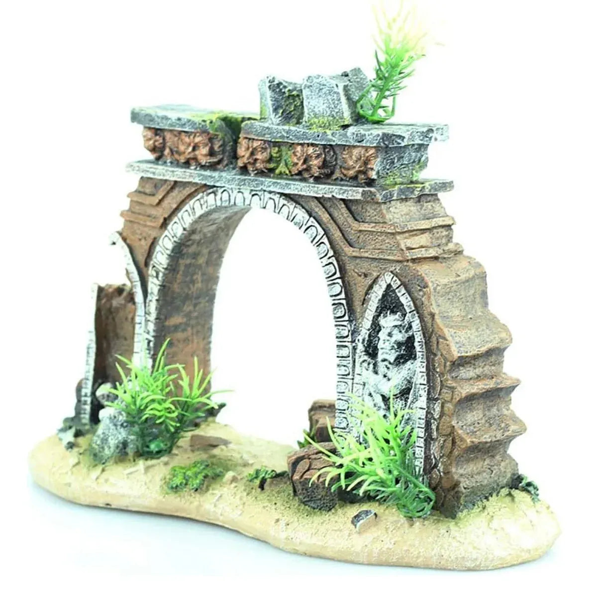 Fish Tank Landscape Archway Door Plate Decoration Fish Shrimp Shelter Aquarium
