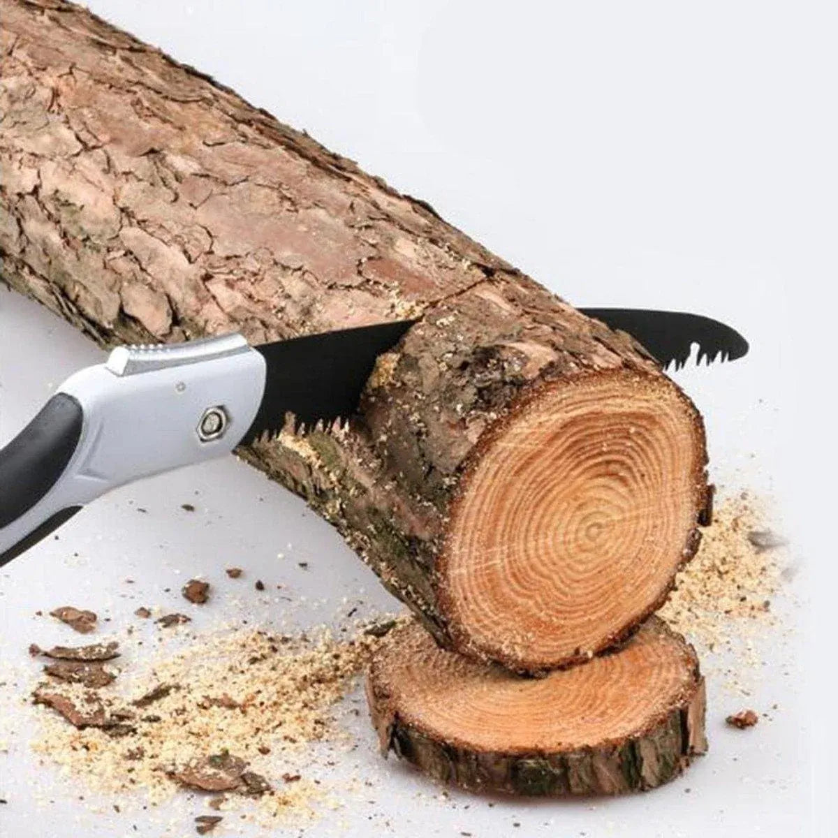 Folding Outdoor Hand Saw Portable Quick Cutting Pruning Garden Tree Logging Tool - 250mm