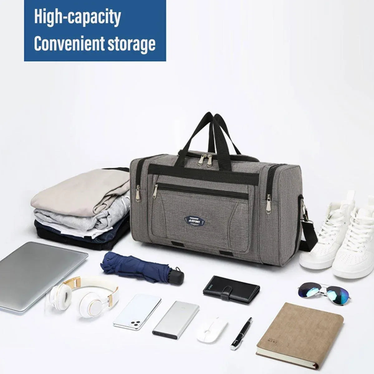 Large Capacity Waterproof Travel Luggage Bag Lightweight Foldable Handbag - Mini-Blue