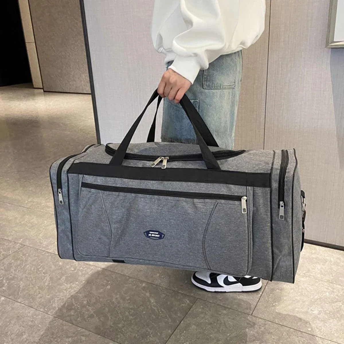 Large Capacity Waterproof Travel Luggage Bag Lightweight Foldable Handbag - Mini-Blue