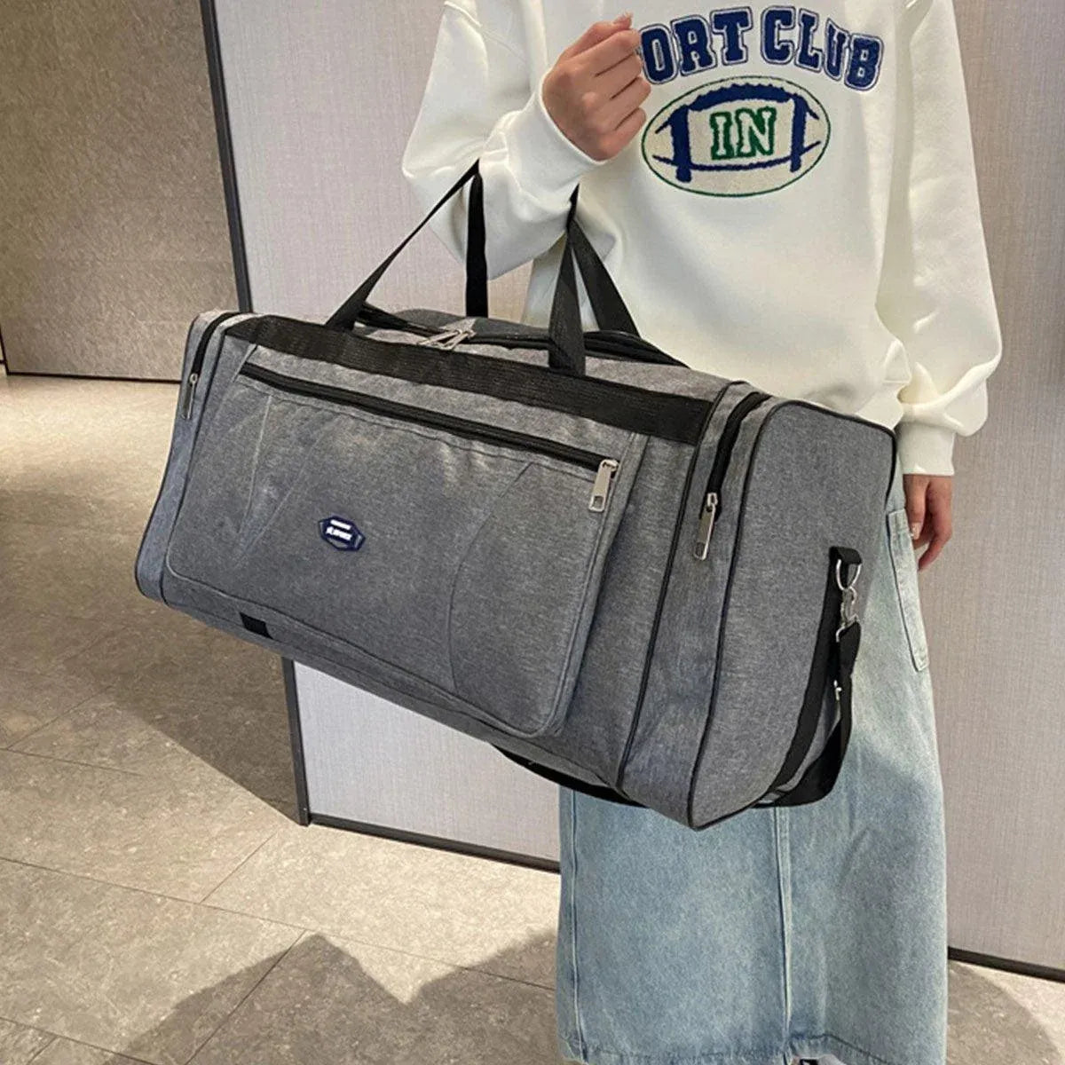 Large Capacity Waterproof Travel Luggage Bag Lightweight Foldable Handbag - Mini-Blue