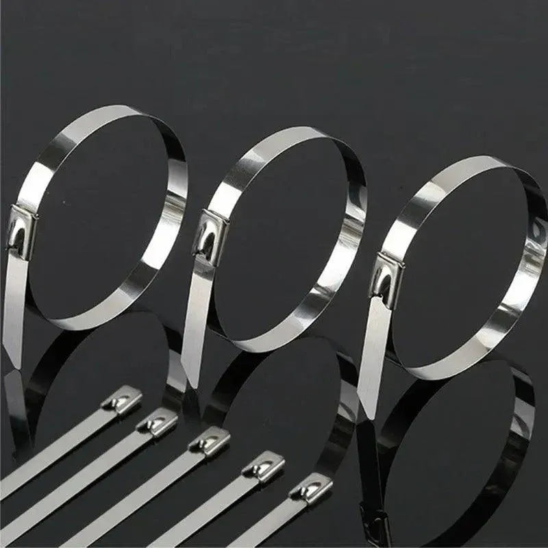 20X Stainless Steel Cable Ties S304 Marine Grade Zip Strap Locking Wrap 100-800Mm - 7.9x600mm