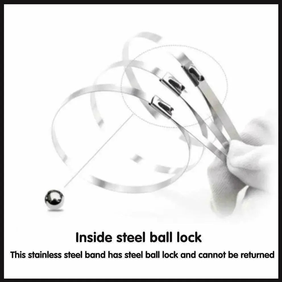 20X Stainless Steel Cable Ties S304 Marine Grade Zip Strap Locking Wrap 100-800Mm - 7.9x600mm