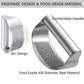 Stainless Steel Garlic Masher Press Crusher Squeezer Masher Kitchen Gadget - Silver