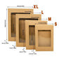 50PCS Kraft Paper Gift Boxes with PVC Window White Black Bakery Packaging Carton - L