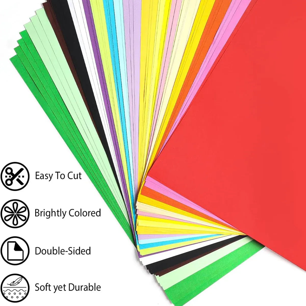 A4 Coloured Paper 70/80GSM Multi Colours for Craft Scrapbook School Project - 25-Colour