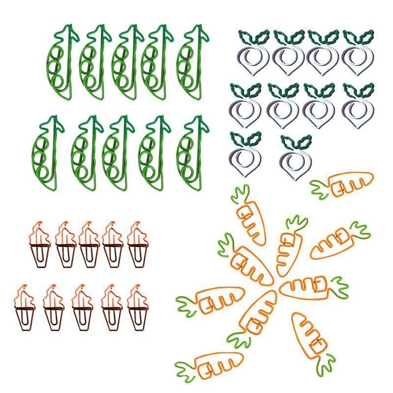 10x Colorful fruit Note Shape Paper Clips Bookmark Binder Office School Supplies - White