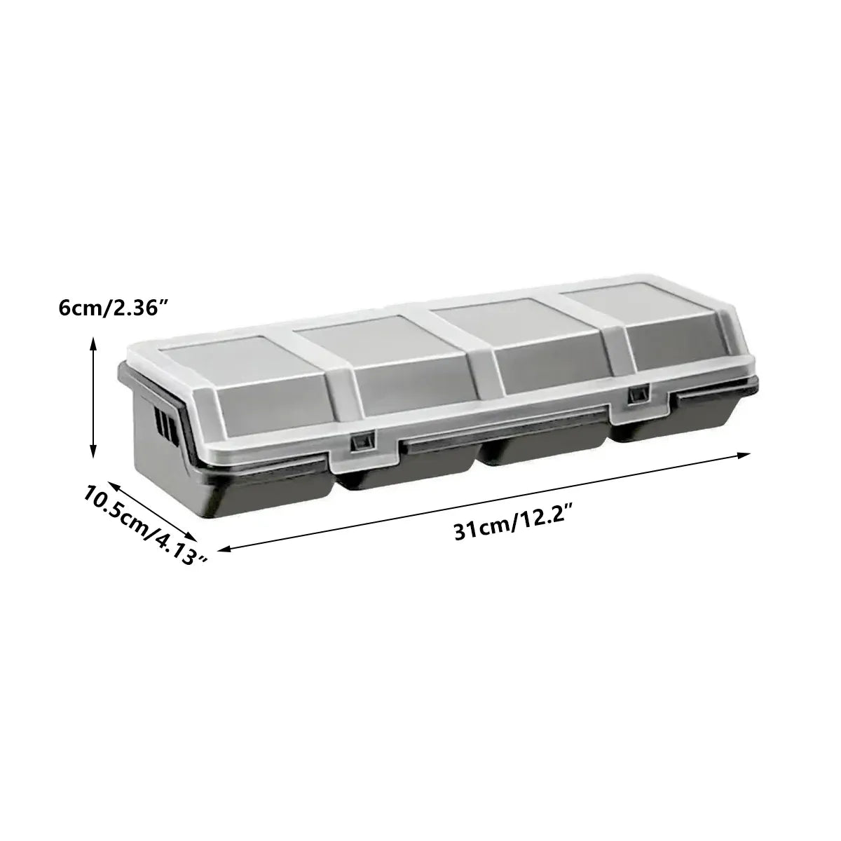 Plastic Screw Parts Storage Box Small Hardware Organizer Case with Four Grids
