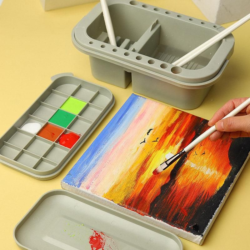 3 in 1 Multi Functional Pen Wash Bucket Portable Shabu Cleaning Tool Set