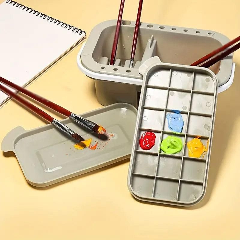 3 in 1 Multi Functional Pen Wash Bucket Portable Shabu Cleaning Tool Set