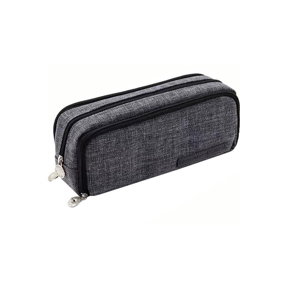 Zipper Pencil Case Large Capacity Storage Bag School Stationery Makeup Organiser - Dark Grey