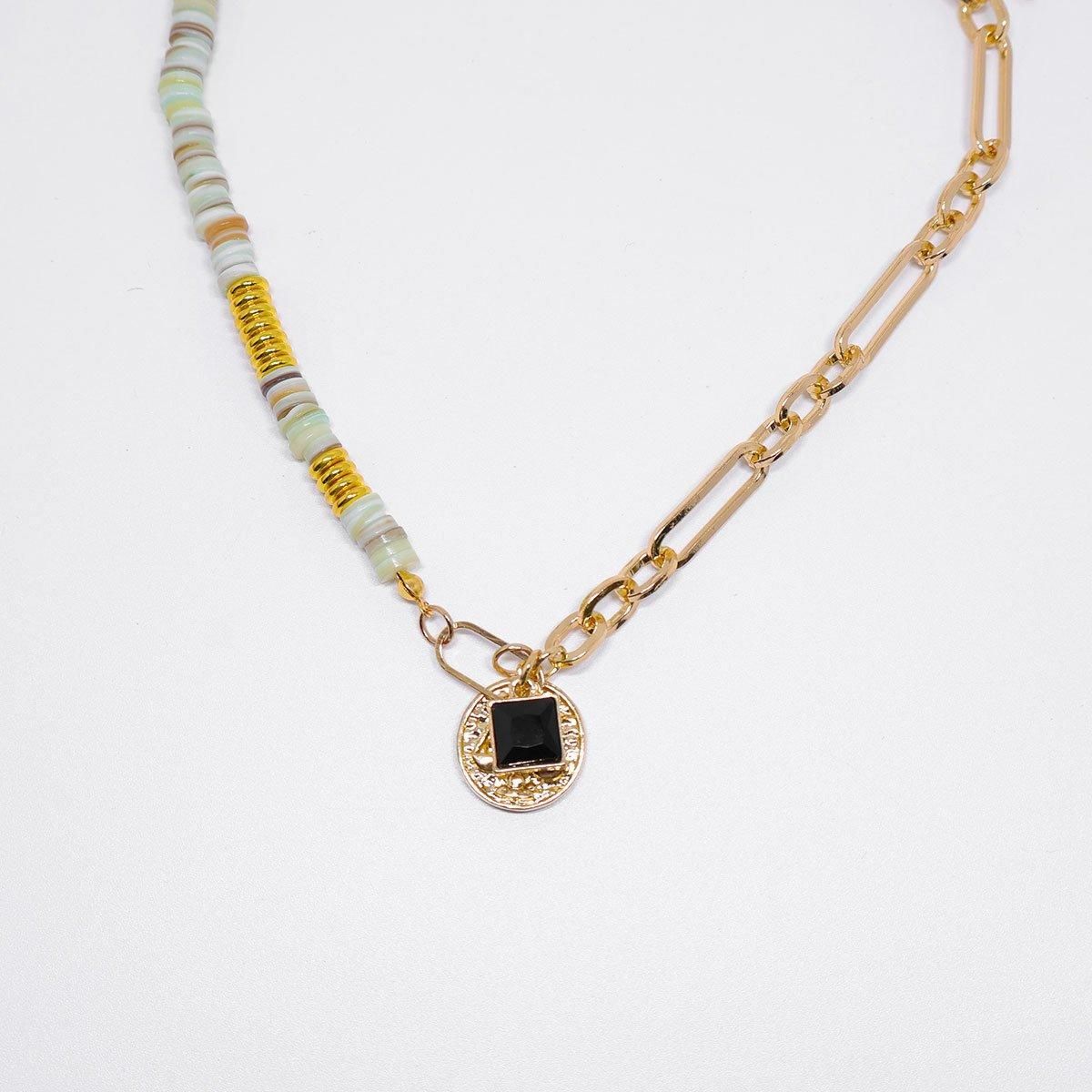 Fashion Natural Stone Necklace Retro Clavicle Chain Simple Jewelry Women